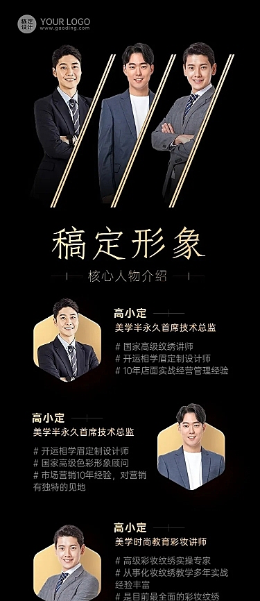 企业商务合照团队晒照长图海报