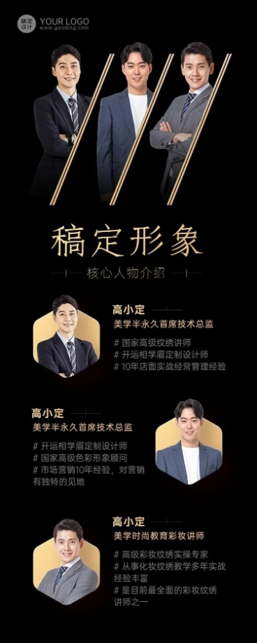 企业商务合照团队晒照长图海报预览效果