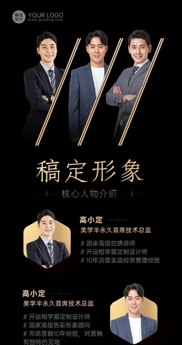 企业商务合照团队晒照长图海报