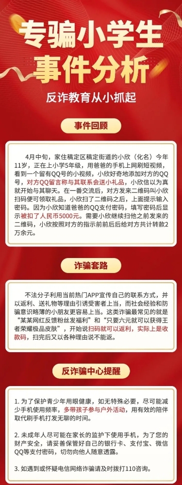 融媒体反诈警情通知长图海报