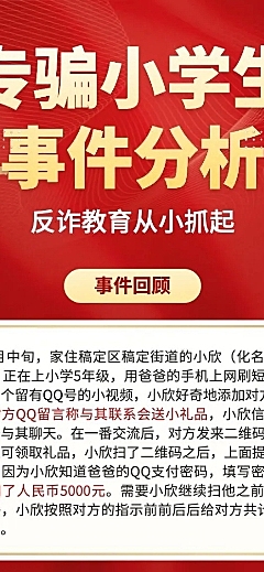 融媒体反诈警情通知长图海报