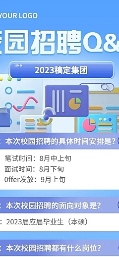 企业招聘问题知识问答Q&A长图海报