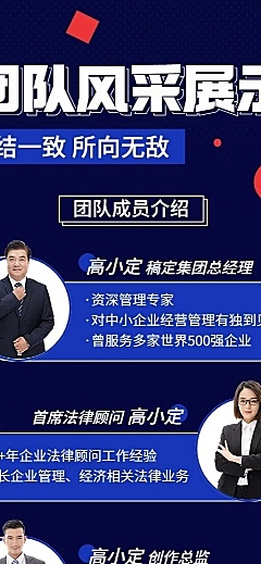 企业团队风采展示长图海报排版