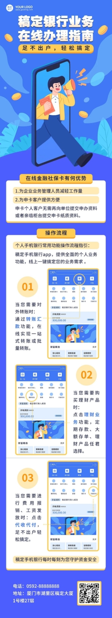 融媒体一图读懂操作流程插画文章长图预览效果