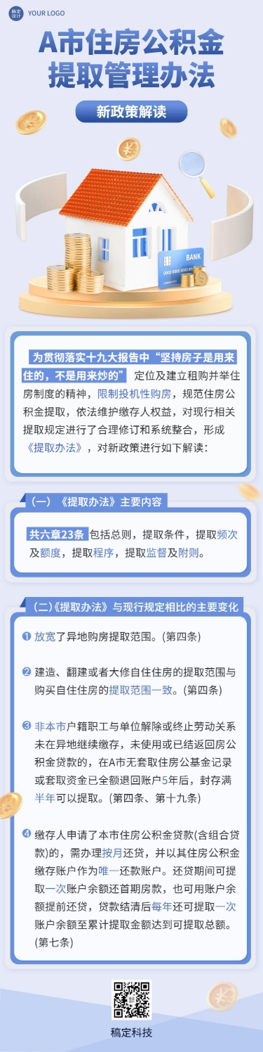 融媒体住房公积金提取政策文章长图