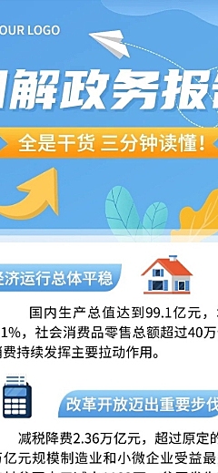 融媒体政务工作报告稿一图读懂文章长图