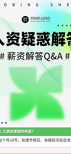 企业绩效考核知识问答Q&A长图海报排版