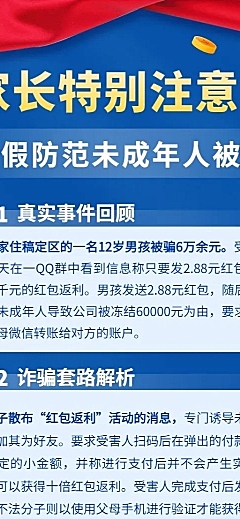 融媒体反诈警情通知排版长图海报