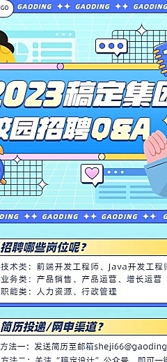 企业招聘问题知识问答Q&A插画长图海报