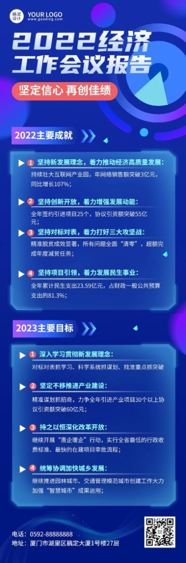 融媒体经济工作会议报告文章长图预览效果