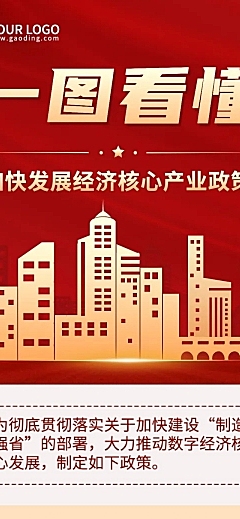 融媒体数字经济产业政策排版文章长图