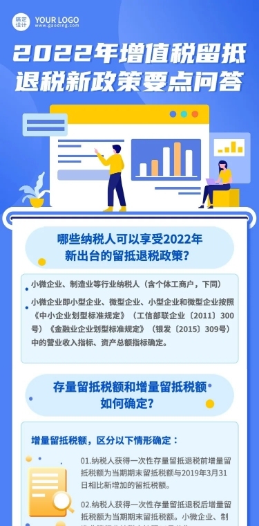 融媒体经济部门增值税政策问答插画文章长图