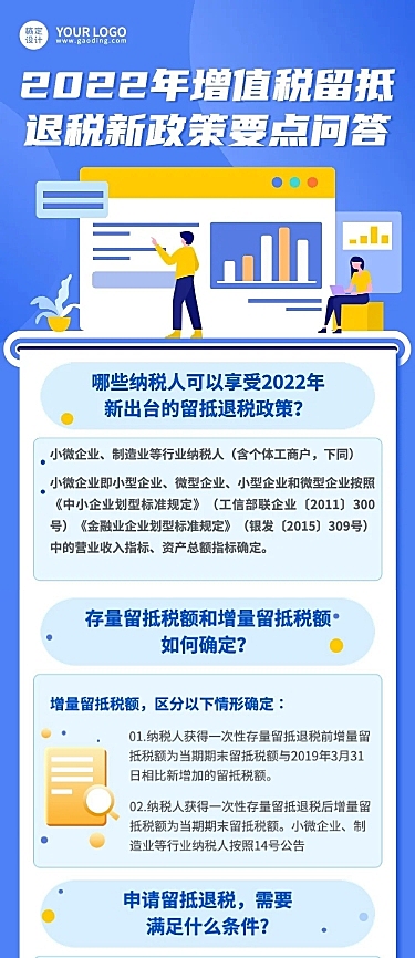 融媒体经济部门增值税政策问答插画文章长图
