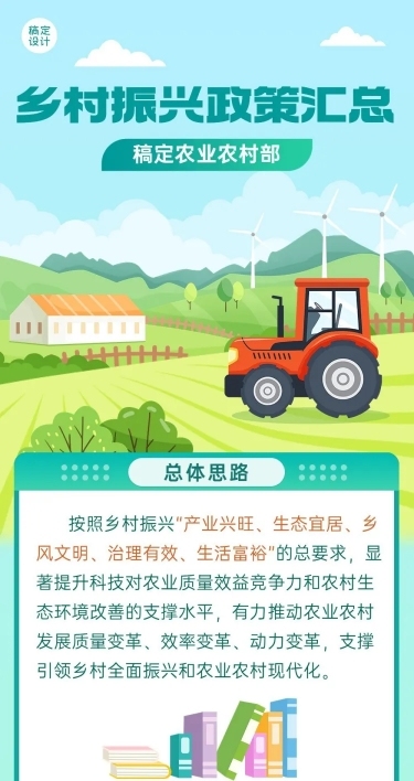 融媒体乡村振兴插画文章长图