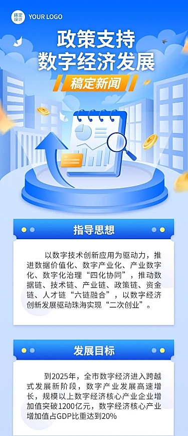 融媒体经济部门数字经济政策文章长图