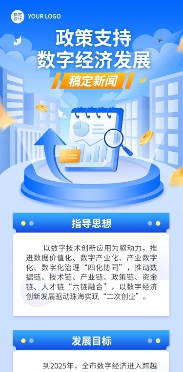 融媒体经济部门数字经济政策文章长图