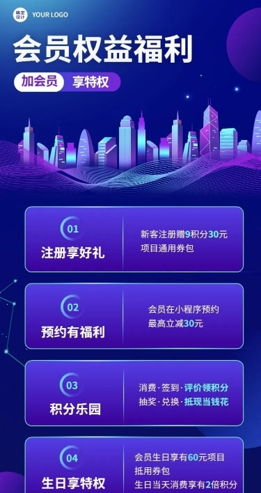 IT互联网科技平台技术服务介绍长图