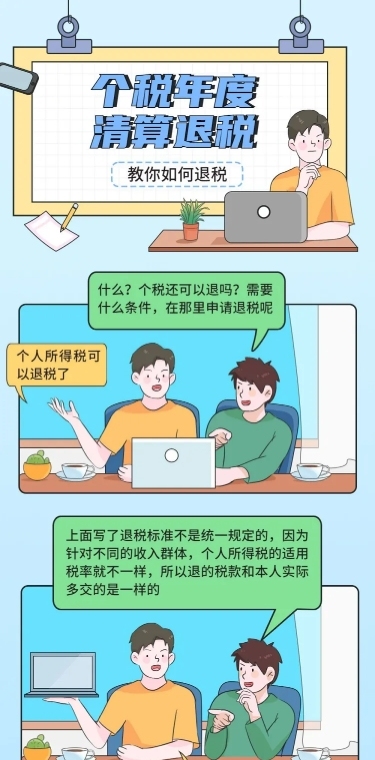 个税年度清算退税知识科普条漫