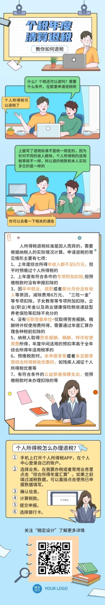 个税年度清算退税知识科普条漫预览效果