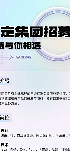 企业商务通用招聘海报长图海报