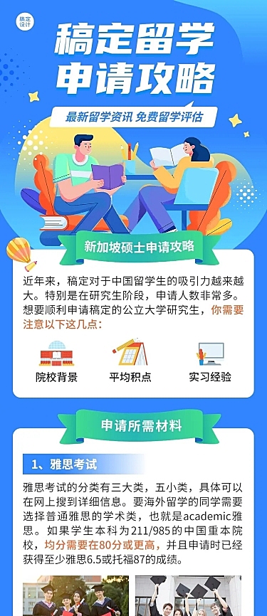 留学申请攻略指南文章长图