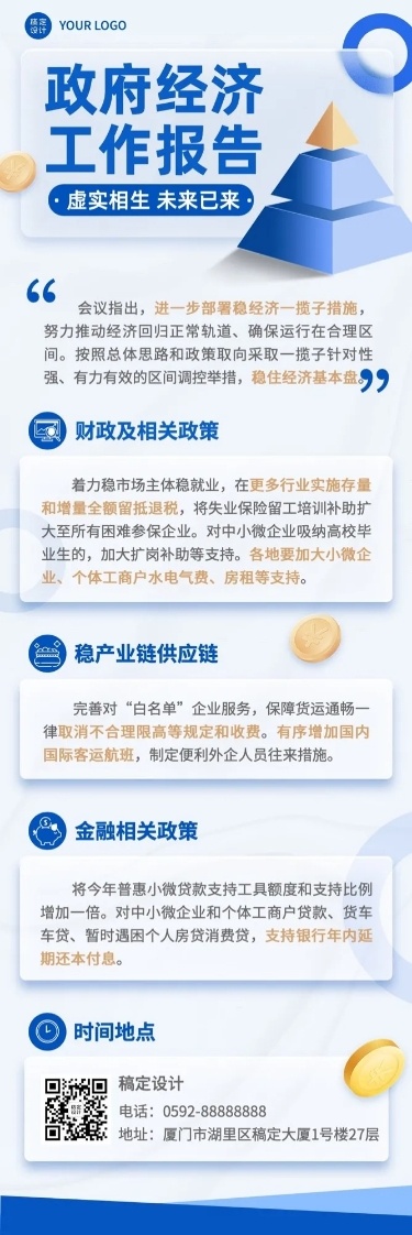 融媒体经济会议工作报告文章长图