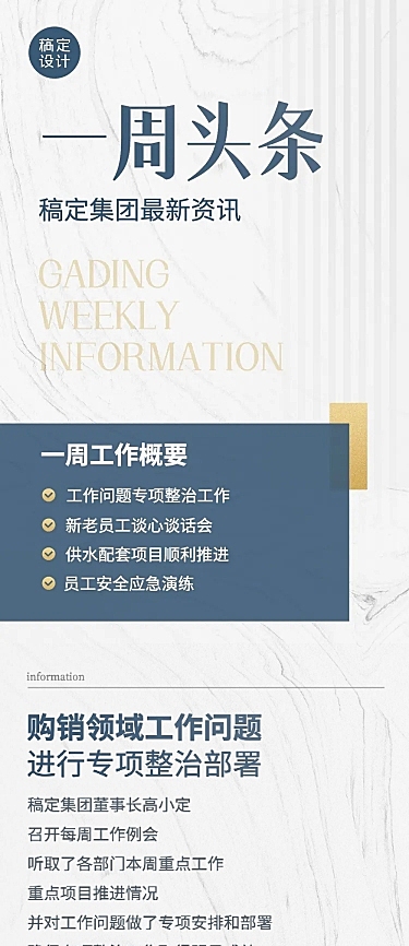 企业行业资讯企业日报周报月报文章长图