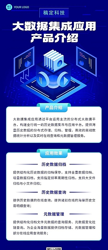 IT互联网数据平台服务介绍长图