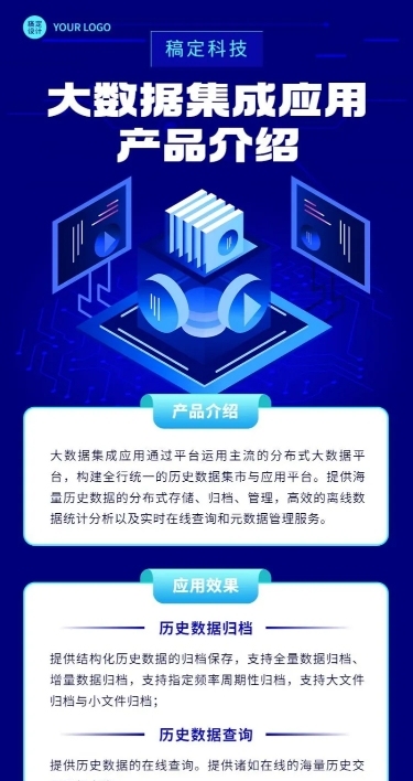 IT互联网数据平台服务介绍长图