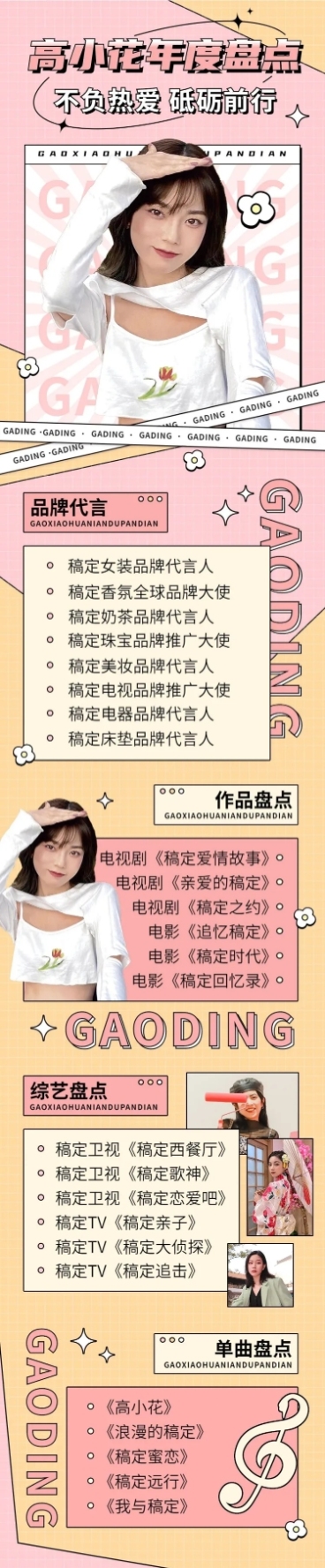 明星年终作品总结长图预览效果
