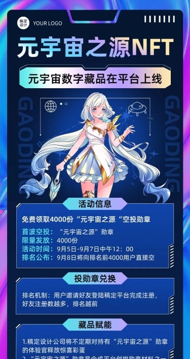 NFT数字藏品活动介绍长图