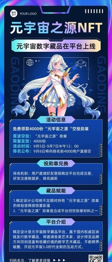 NFT数字藏品活动介绍长图