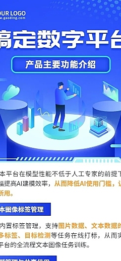 IT互联网数字平台技术服务介绍长图