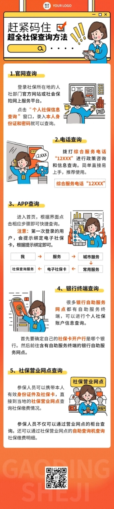 企业人事社保查询攻略科普指南文章长图预览效果