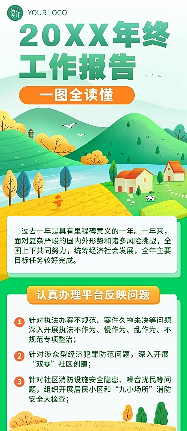 融媒体年度政务工作报告一图读懂文章长图