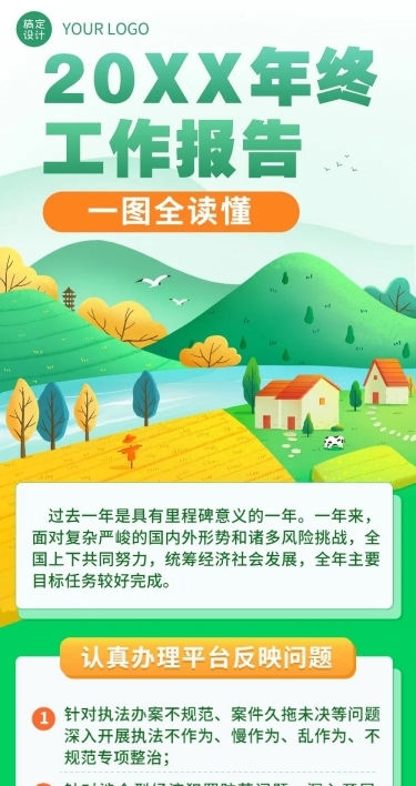 融媒体年度政务工作报告一图读懂文章长图