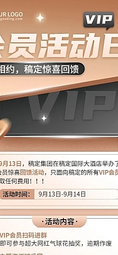 企业会员VIP活动介绍长图海报