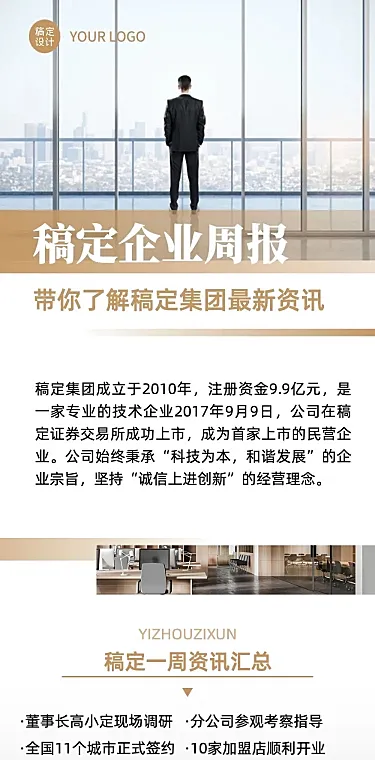 企业商务行业资讯集团周刊周报文章长图