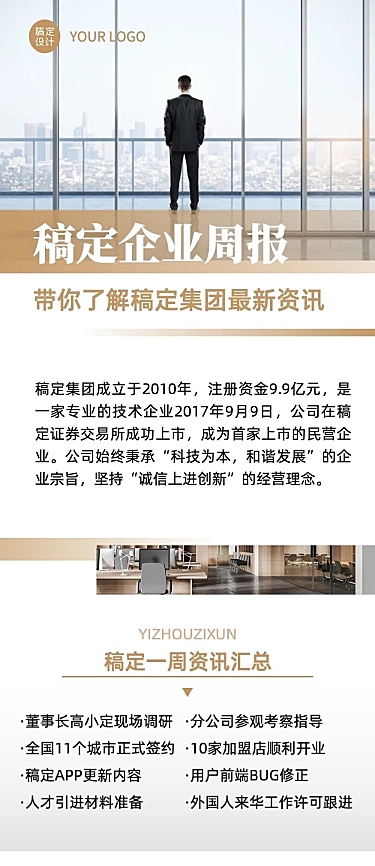 企业商务行业资讯集团周刊周报文章长图
