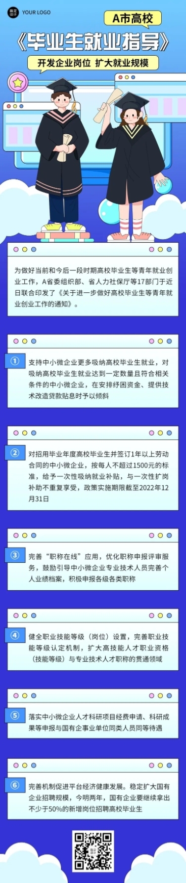毕业季毕业生就业问题指导文章长图预览效果