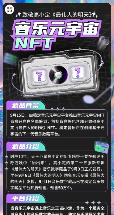 潮酷风NFT数字藏品产品活动宣传长图