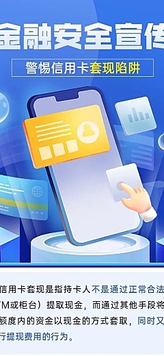 金融银行信用卡套现风险知识科普安全教育长图海报