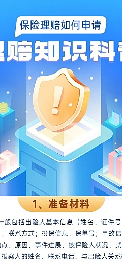 金融保险理赔知识科普理念推广2.5D长图海报