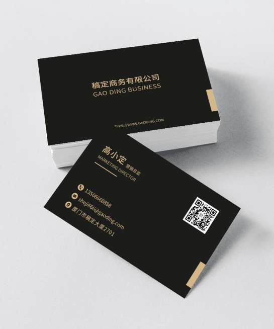 企业销售/商务自我介绍横版名片预览效果