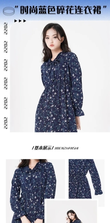 秋季服装女装连衣裙详情页