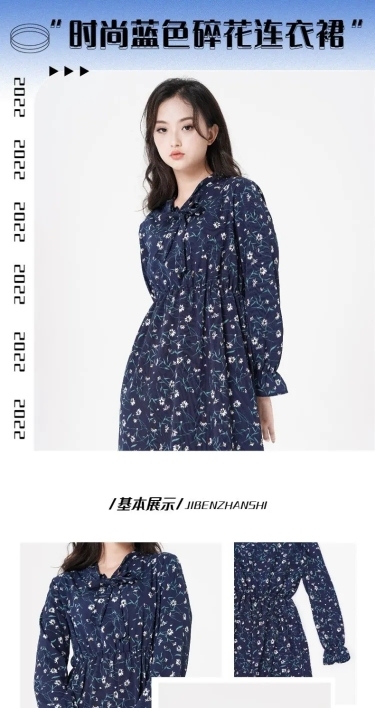 秋季服装女装连衣裙详情页
