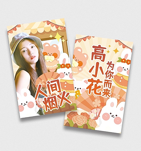 明星应援饭制周边小卡套装