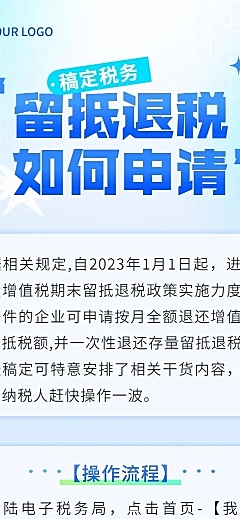 轻透几何风民生服务政策解读长图