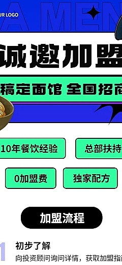 餐饮店招商加盟长图海报