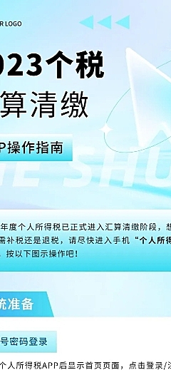 轻透几何风政策宣读长图